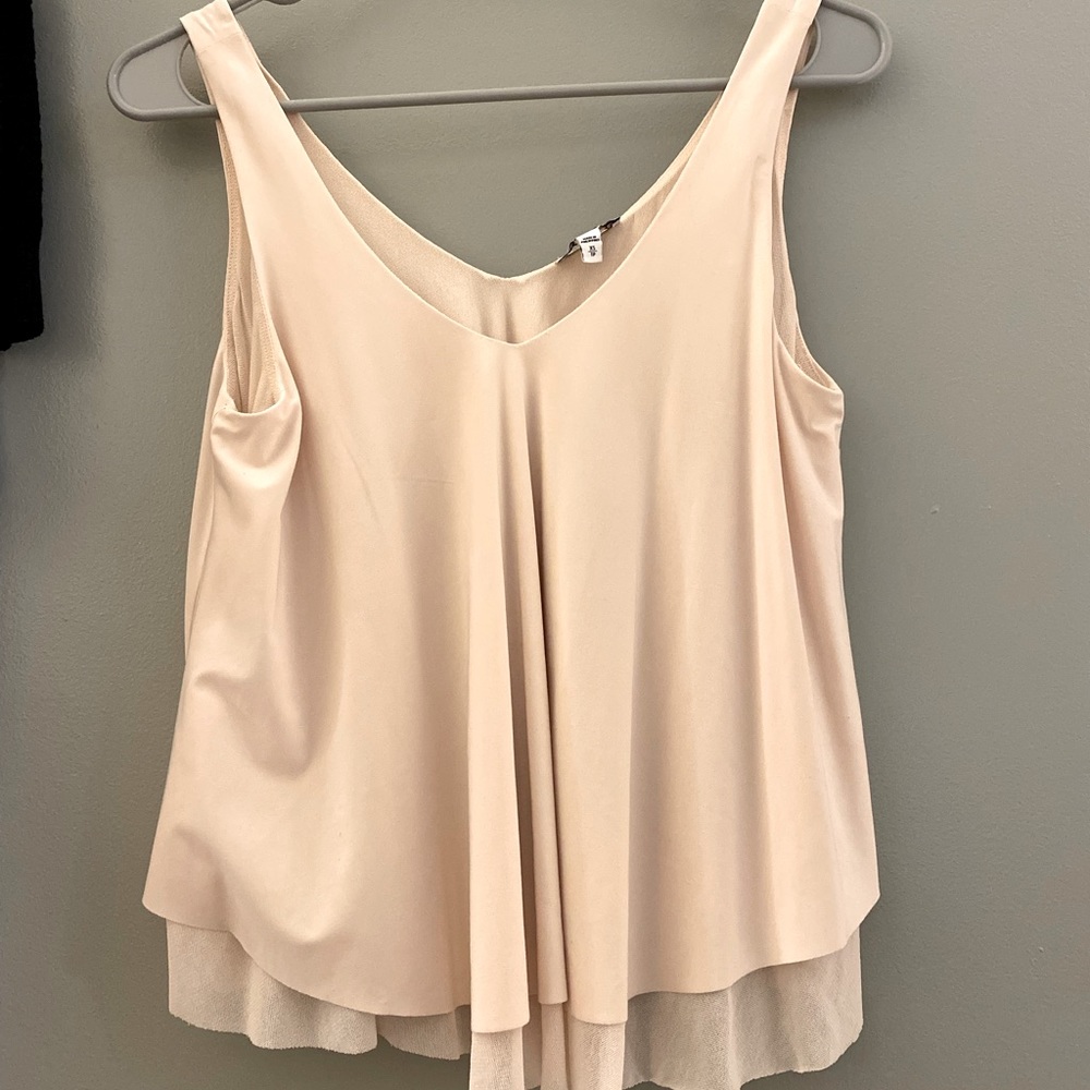Blush Flowy Double Layer Tank